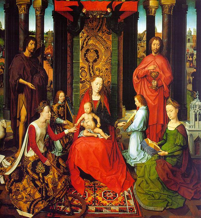 Hans Memling Triptych of St.John the Baptist and St.John the Evangelist Spain oil painting art